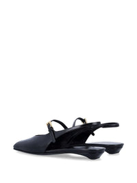 Prada Leather Slingback Ballet Flats