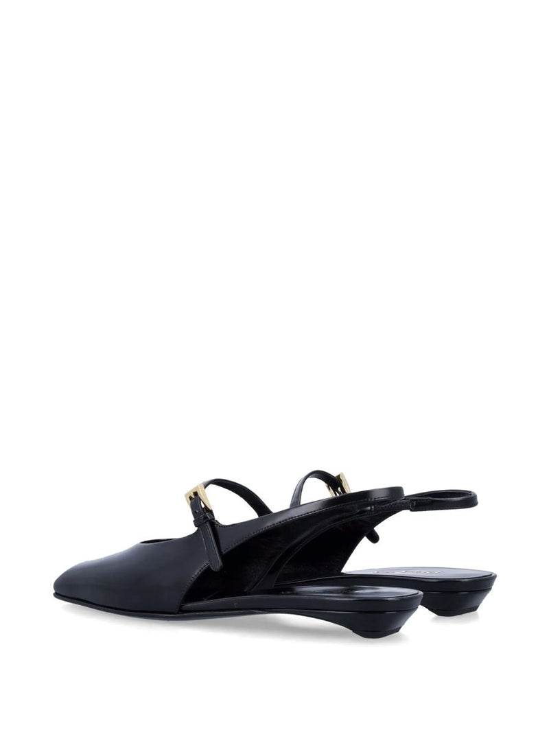 Prada Leather Slingback Ballet Flats
