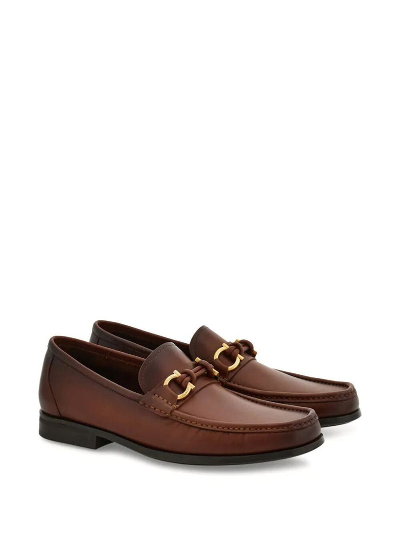 Salvatore Ferragamo Alain Leather Loafers With Hues Shoes
