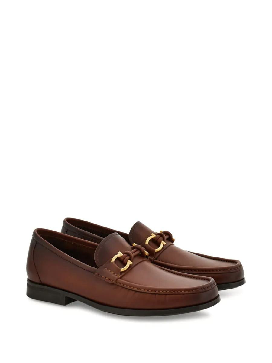 Salvatore Ferragamo Alain Leather Loafers With Hues Shoes