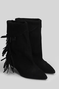 Gisel Moire Ariana Low Heels Ankle Boots