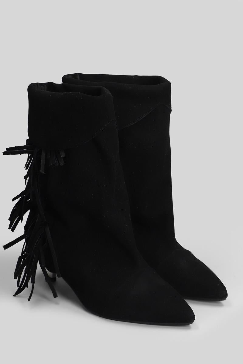 Gisel Moire Ariana Low Heels Ankle Boots