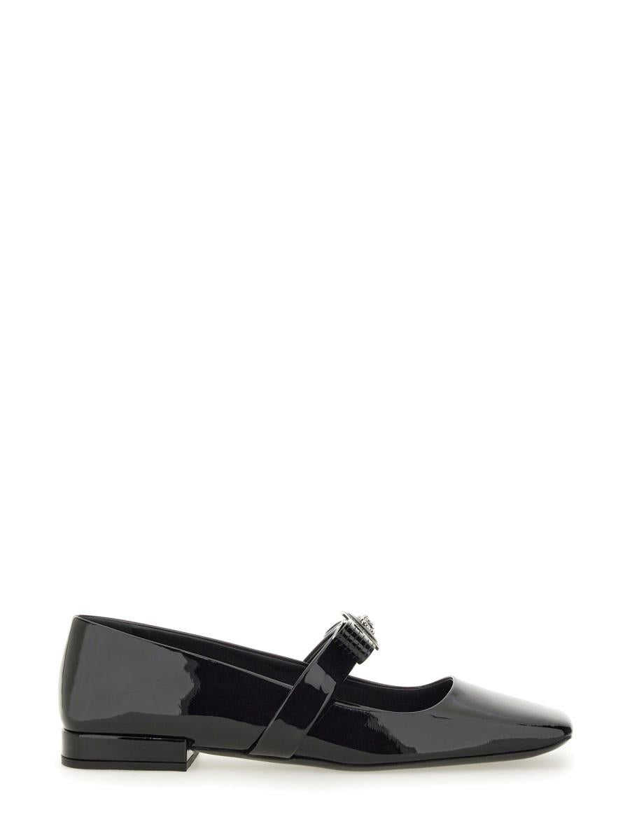 Versace Patent Leather Ballerina "Gianni Ribbon"