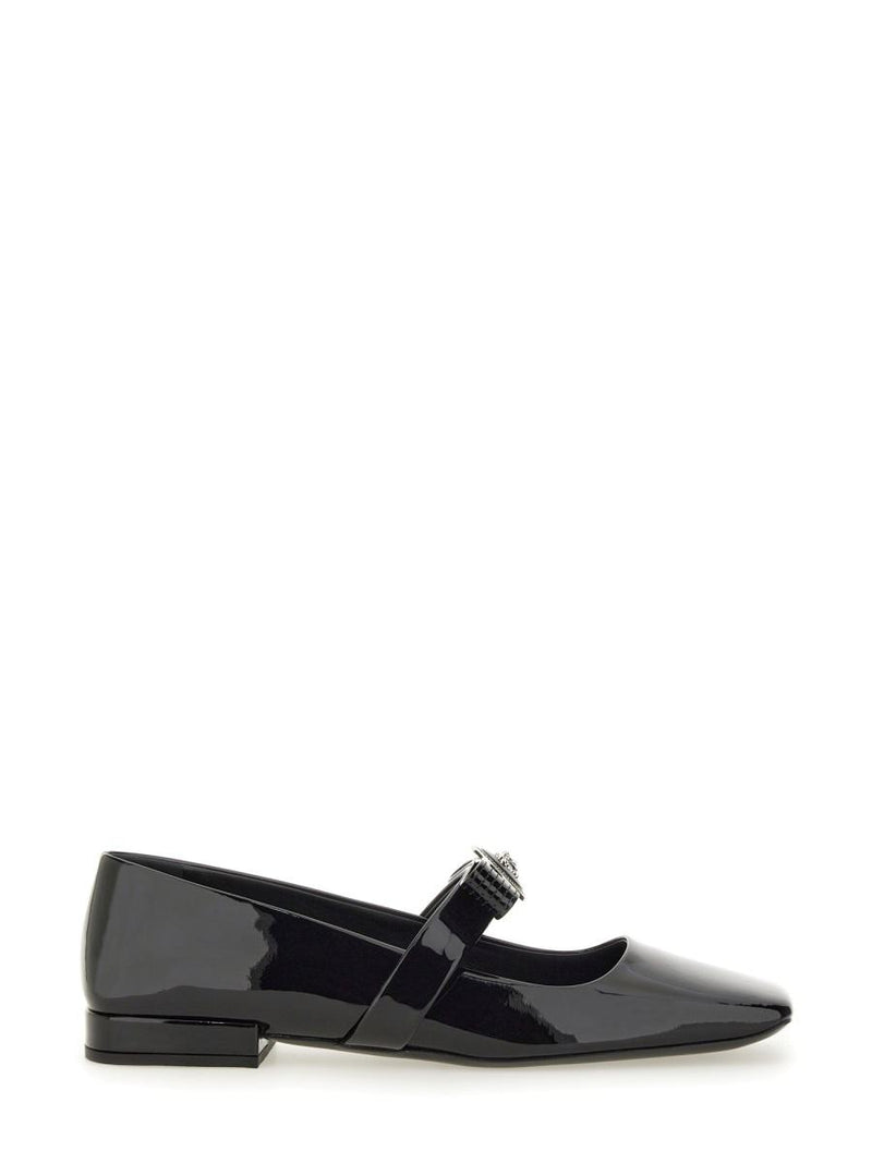 Versace Patent Leather Ballerina "Gianni Ribbon"