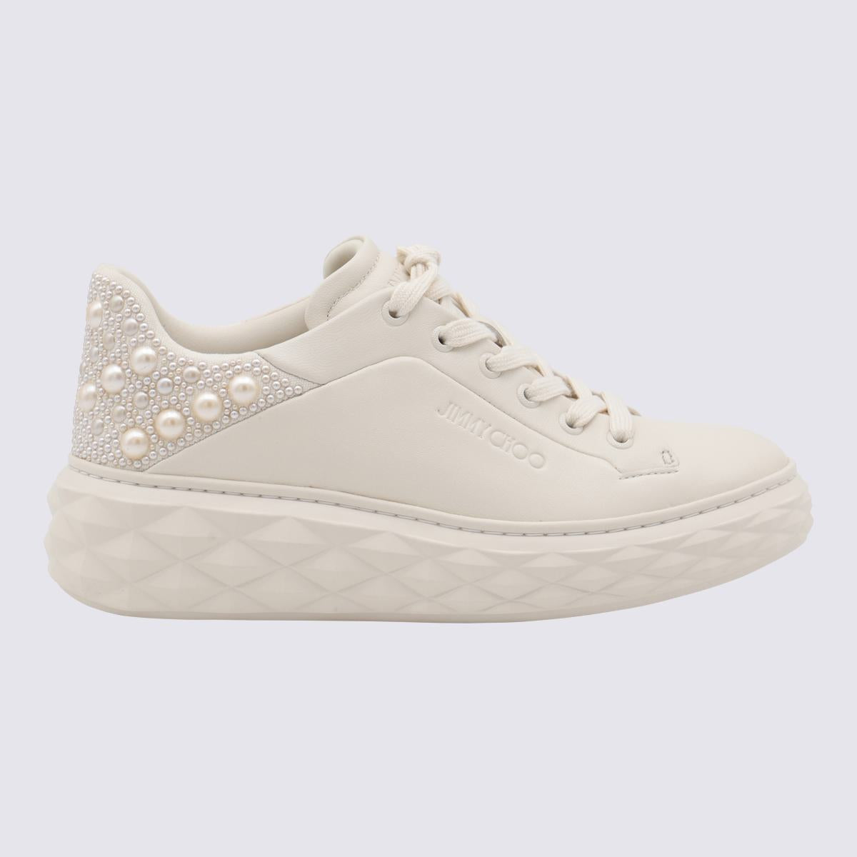 Jimmy Choo White Leather Sneakers