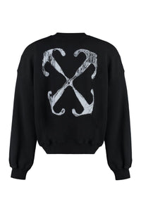 Off-White Cotton Crew-Neck Sweatshirt