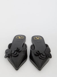 Flat Mules In Leather