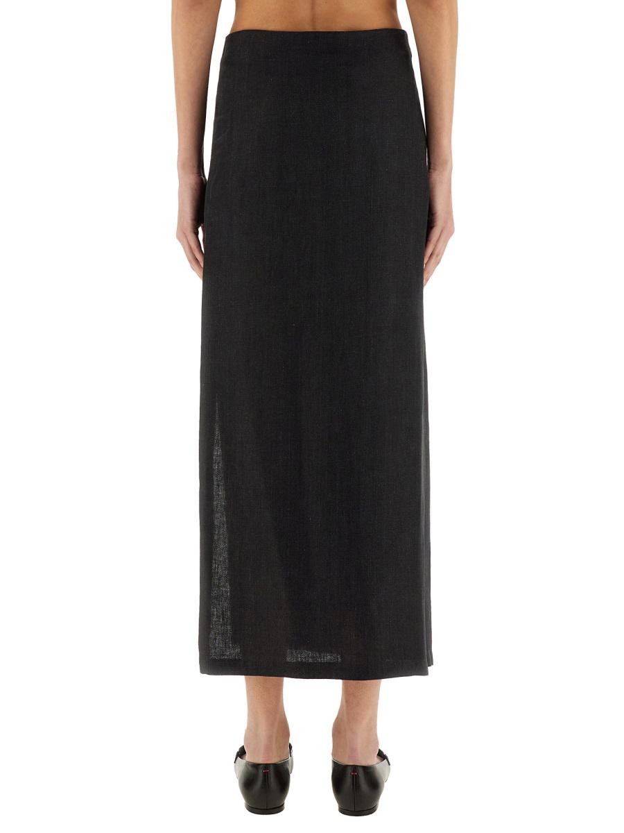Alysi Linen Skirt With Slit