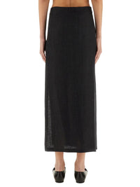 Alysi Linen Skirt With Slit