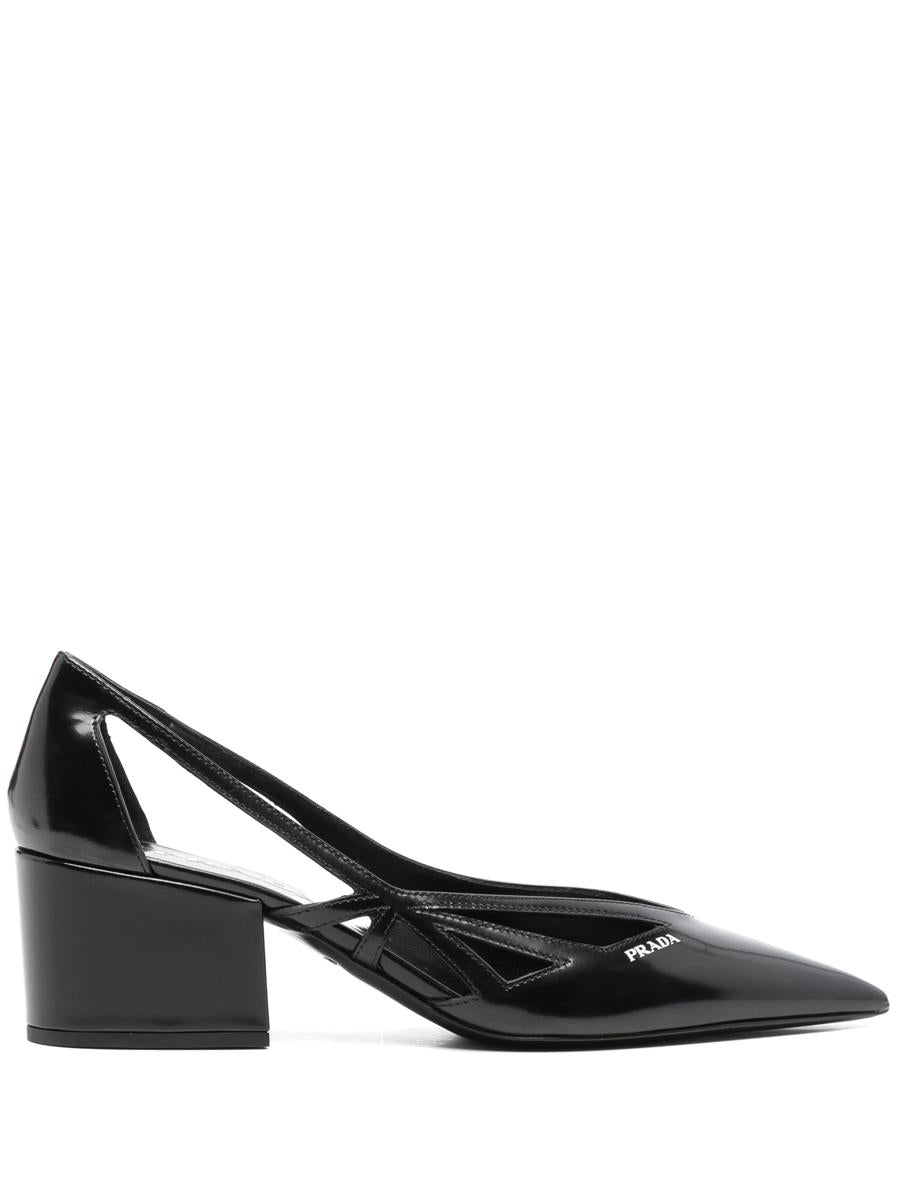 Prada 55Mm Debossed-Logo Pumps