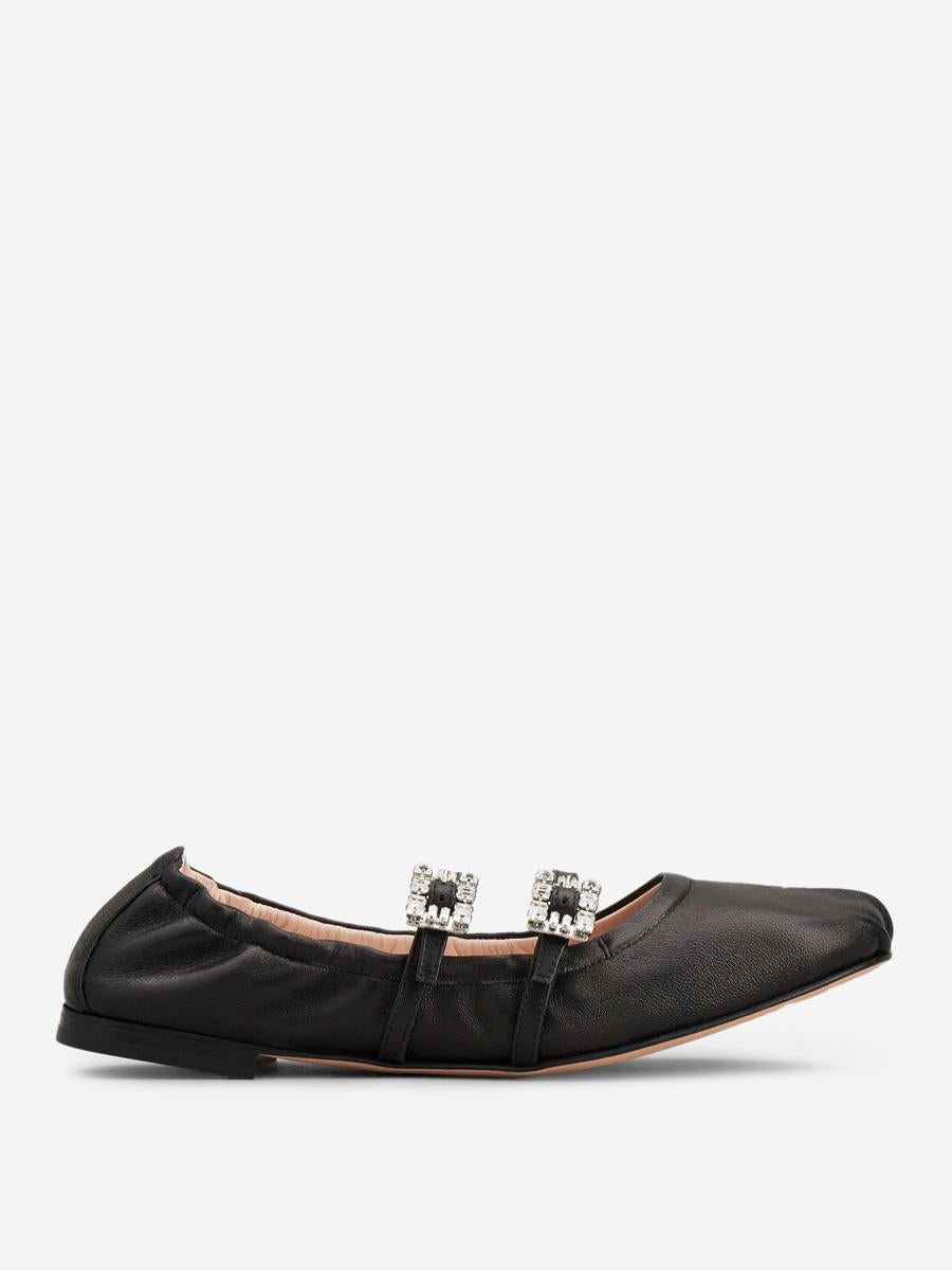 Roger Vivier Leather Ballerinas With Belt