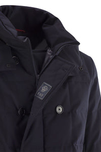 Fay Double-Breasted Down Jacket With Hood