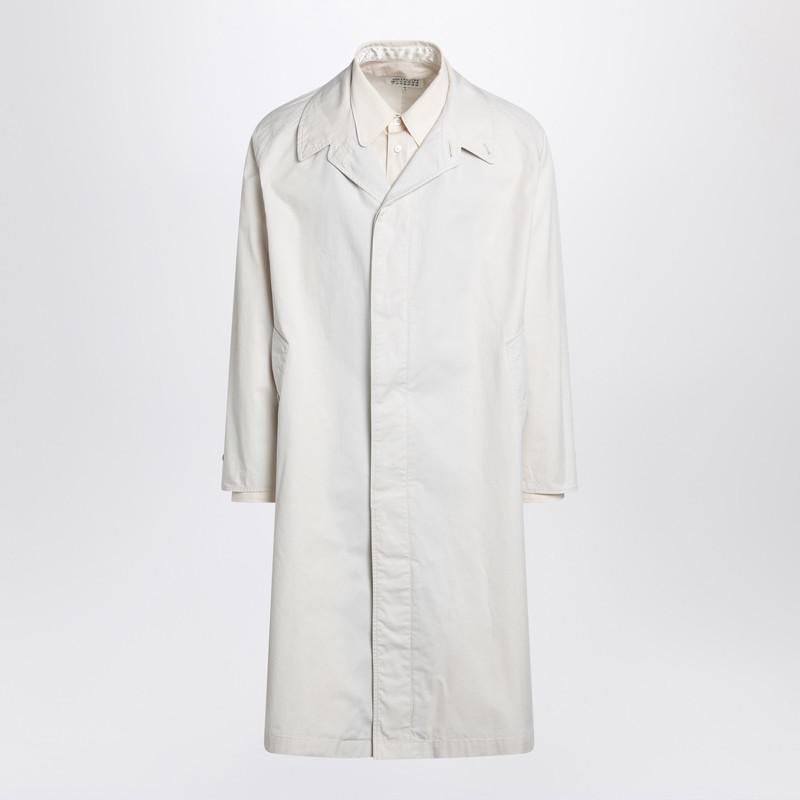Maison Margiela Single-Breasted Trench Coat Ivory In
