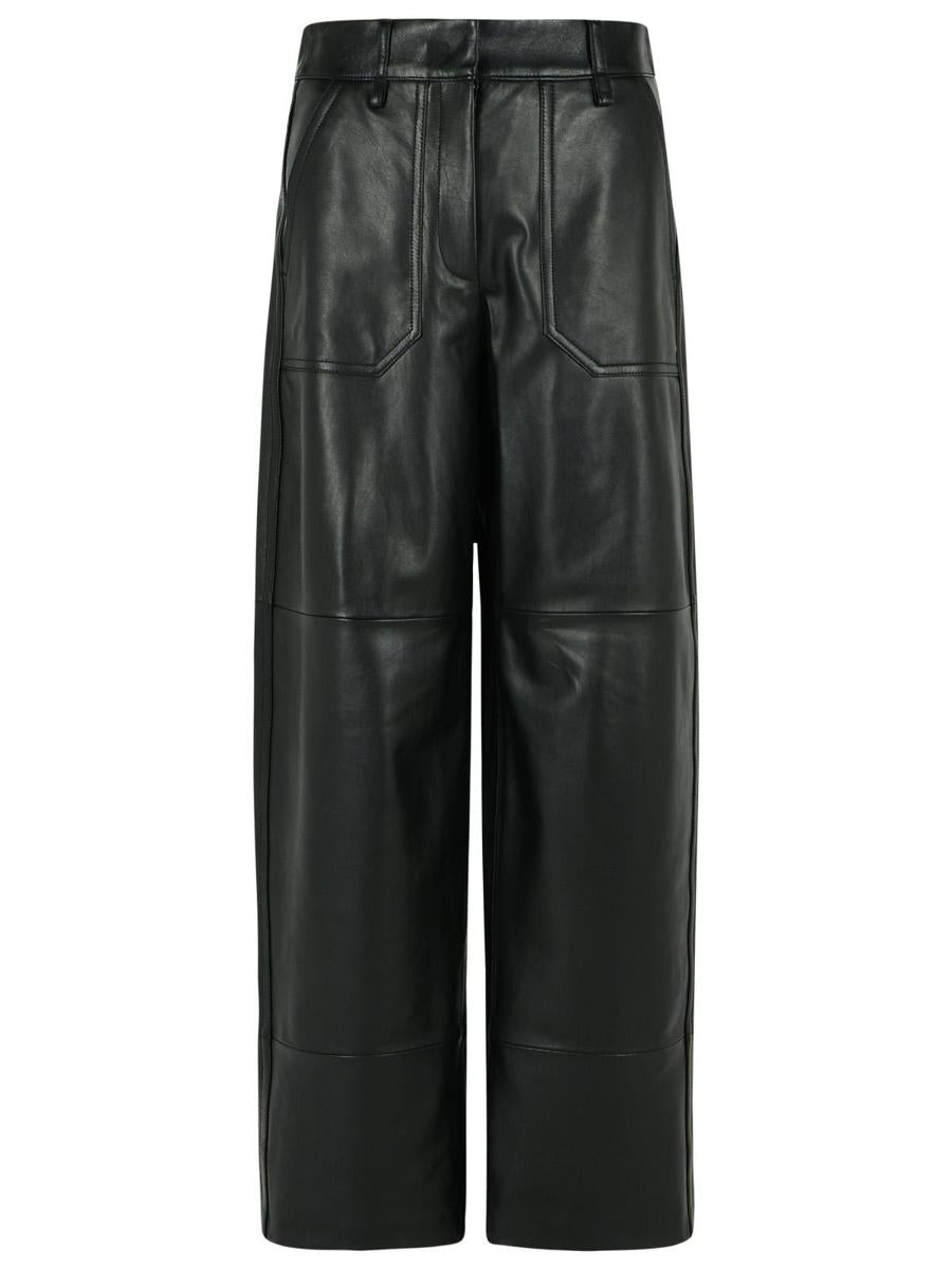 Sportmax 'Garbo' Black Nappa Leather Pants