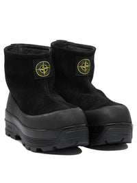 Stone Island Suede Leather Ankle Boots