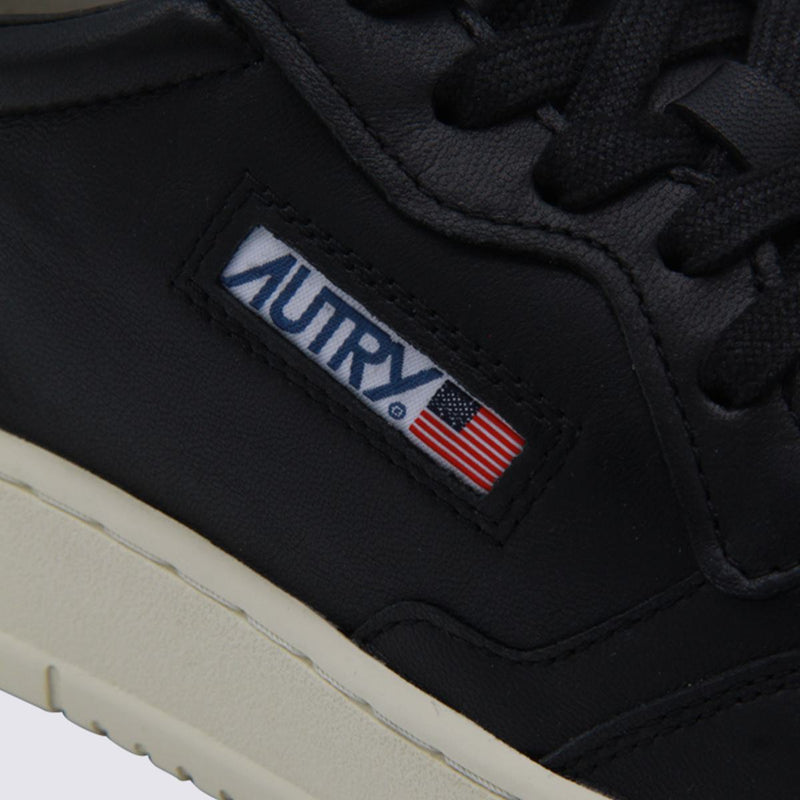 Autry Black Leather Medalist Sneakers