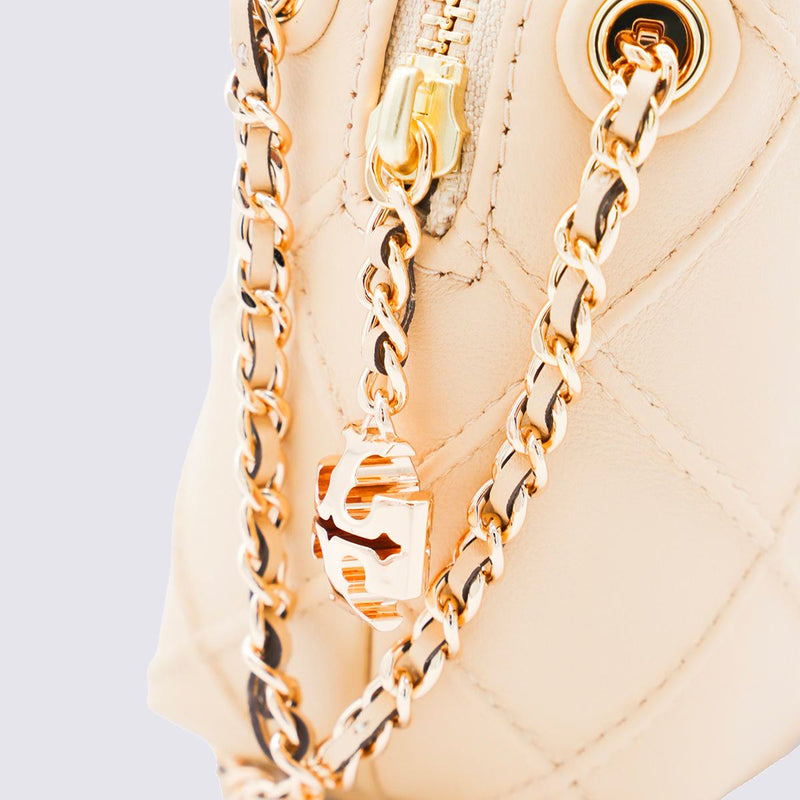 Tory Burch Cream Leather Fleming Crossbody Bag