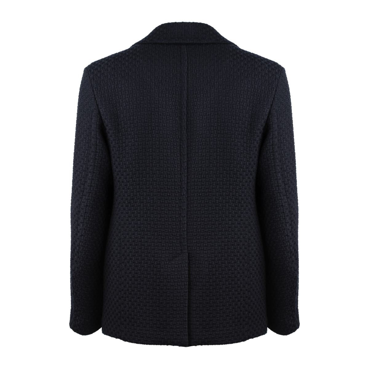 Etro Peacoat In Blue Wool