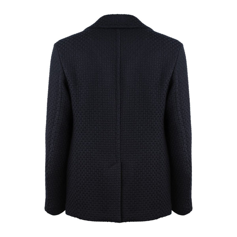 Etro Peacoat In Blue Wool