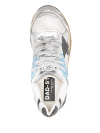 Golden Goose "Running Dad" Mesh And Laminated Leather Upper Suede Star Laminated Leather Toe And Tongue Shoes