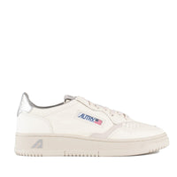 Autry Medalist Low Leather Sneakers Color Silver And White
