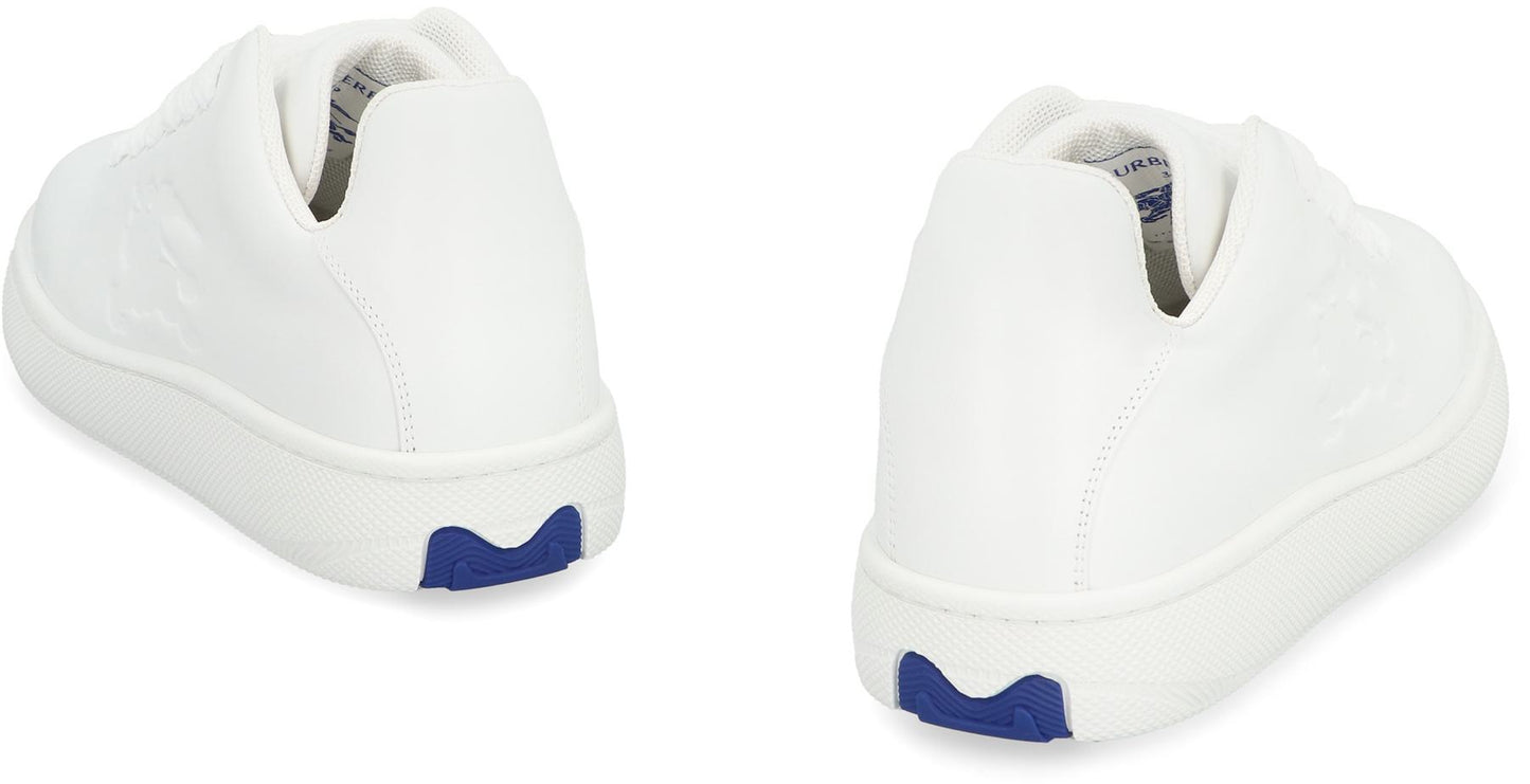 Burberry Box Leather Low-Top Sneakers