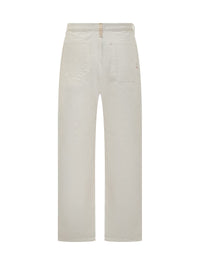 Amish Amish White Straight-Legged Pants