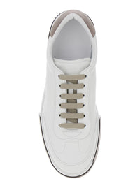 'Portofino' White Sneaker With Logo Print On The Sole In Leather Man