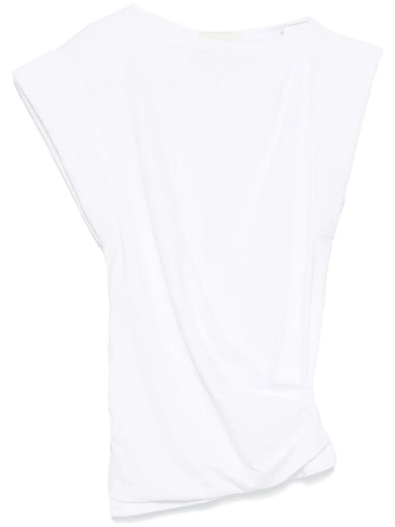 Isabel Marant Maisan Draped Cotton T-Shirt Clothing