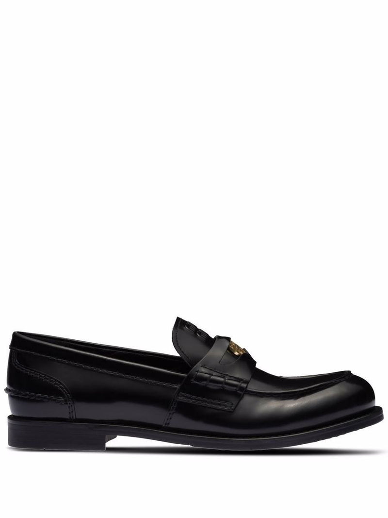 Miu Miu Leather Penny Loafers