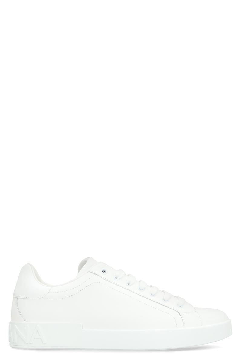 Dolce & Gabbana Portofino Leather Low-Top Sneakers