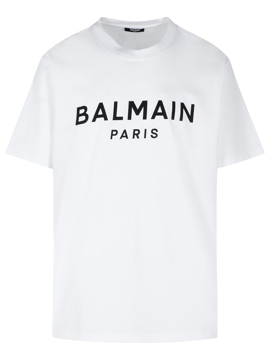 Balmain White Cotton T-Shirt