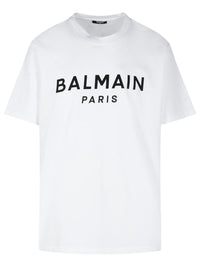 Balmain White Cotton T-Shirt