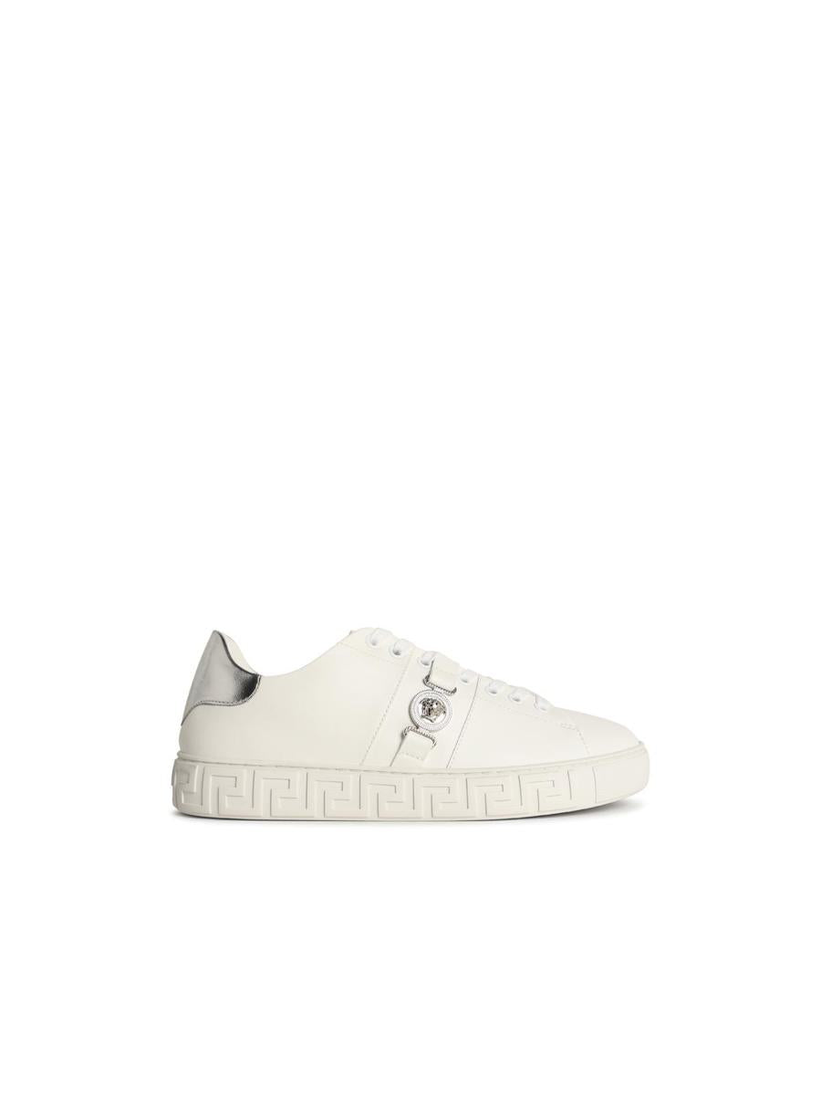 Versace 'Free Bio' White Faux Leather Sneakers