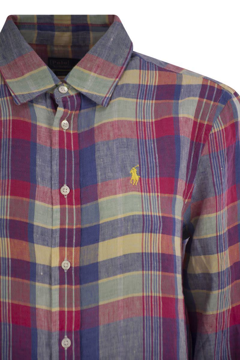 Polo Ralph Lauren Calssic-Fit Linen Plaid Shirt