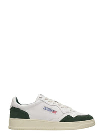 Autry Sneakers Medalist Low Man White And Bottle Green