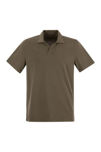 Fedeli Cotton Polo Shirt With Open Collar