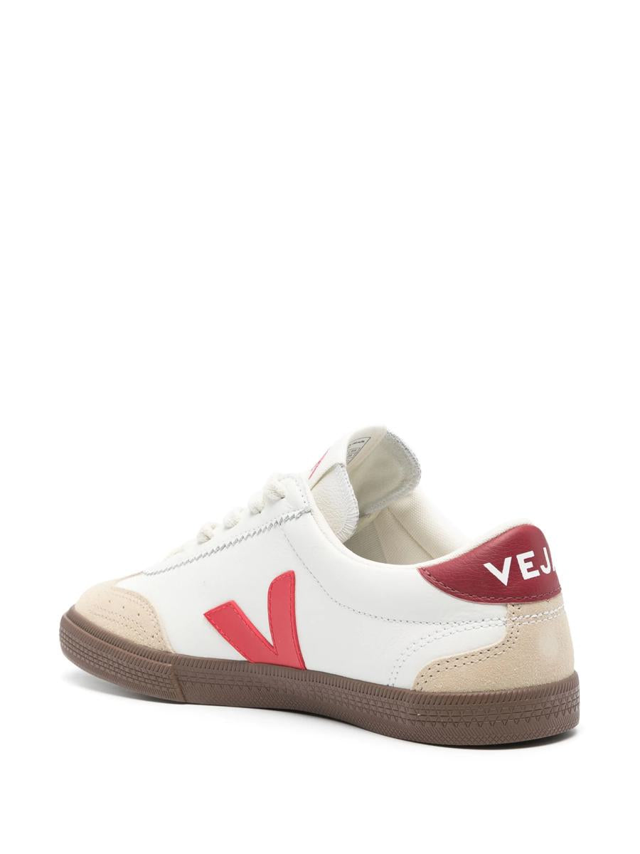 Veja Volley Panelled Leather Sneakers