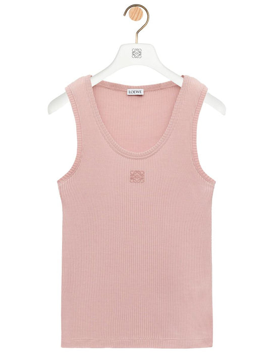 Loewe Anagram Ribbed Silk Tank Top Clothing