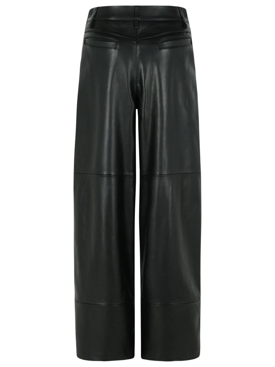 Sportmax 'Garbo' Black Nappa Leather Pants
