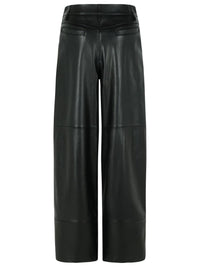 Sportmax 'Garbo' Black Nappa Leather Pants