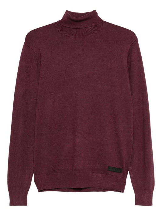 John Richmond Burgundy Turtleneck Sweater