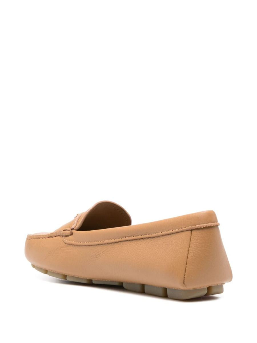 Prada Triangle-Logo Leather Driving Loafers