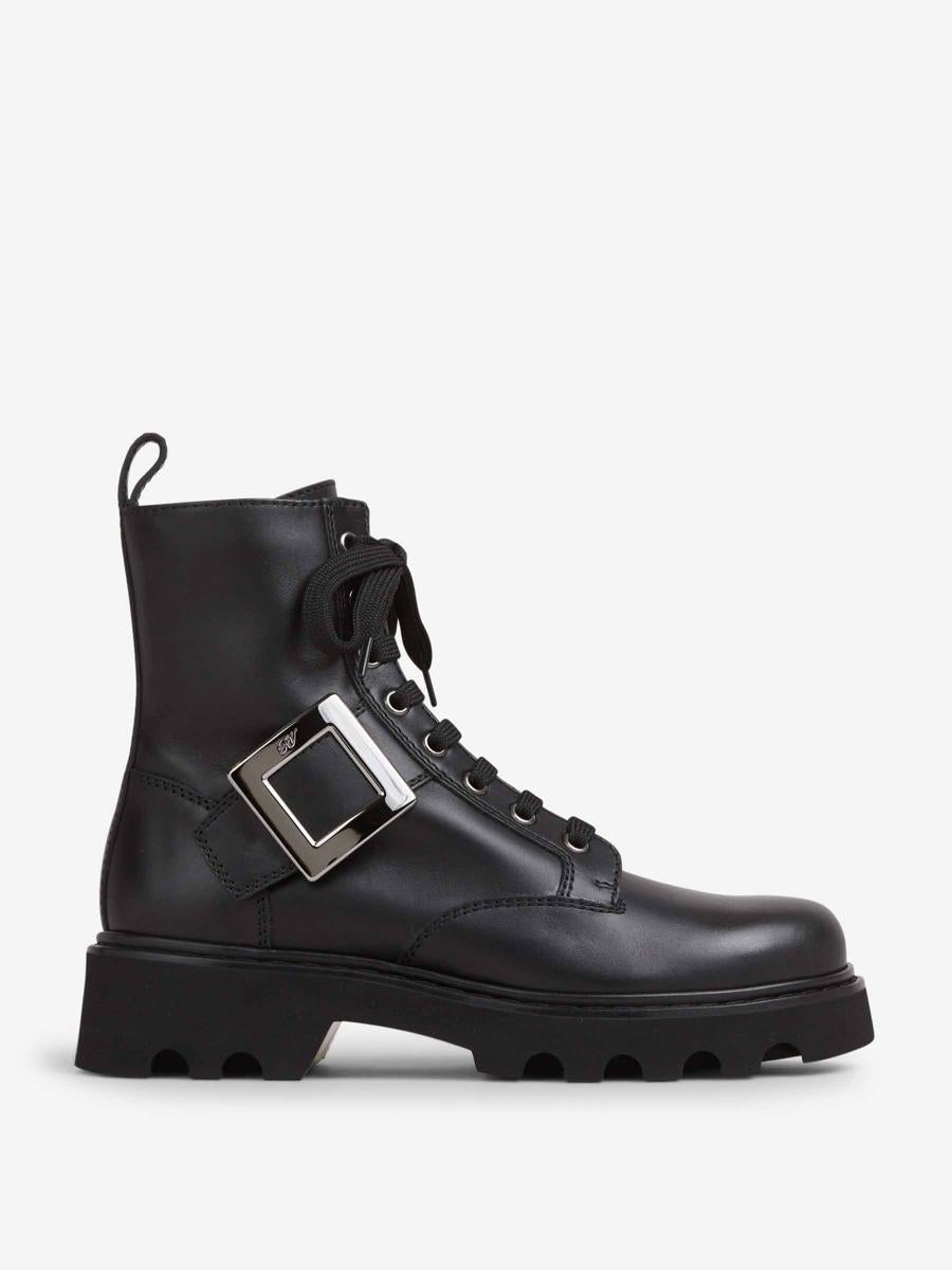 Roger Vivier Lace-Up Buckle Boots