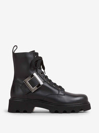 Roger Vivier Lace-Up Buckle Boots