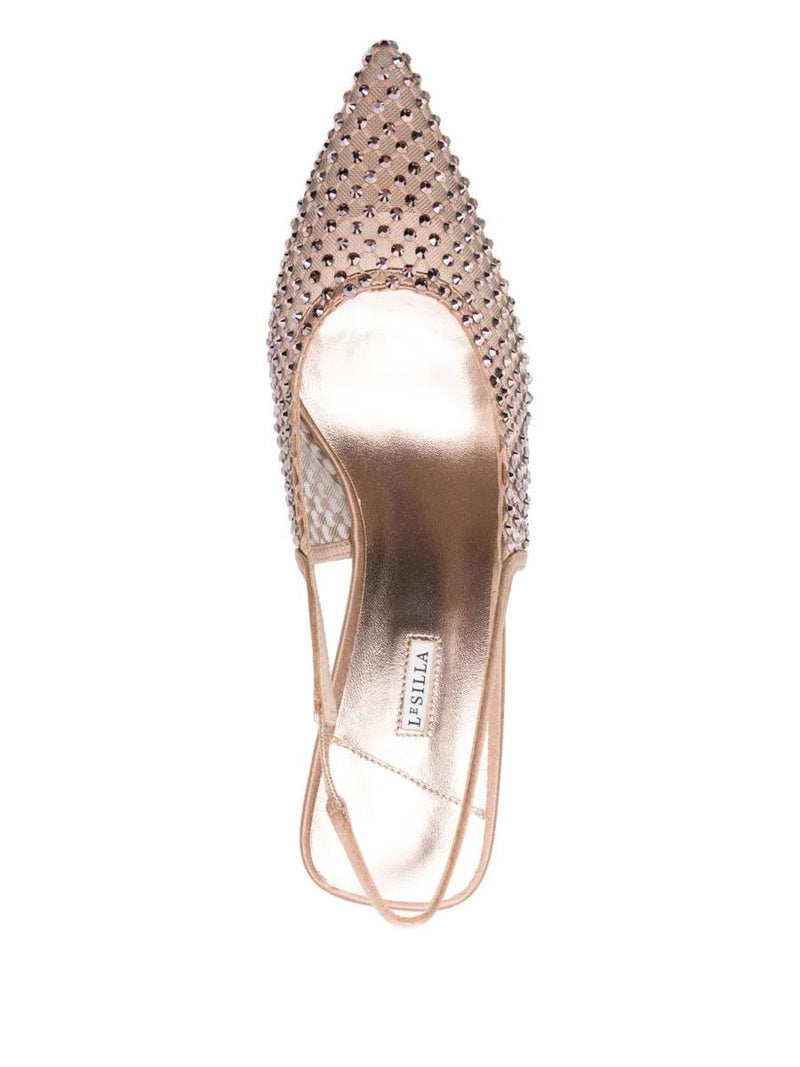 Le Silla Gilda Crystal Embellished Heel Pumps 80Mm