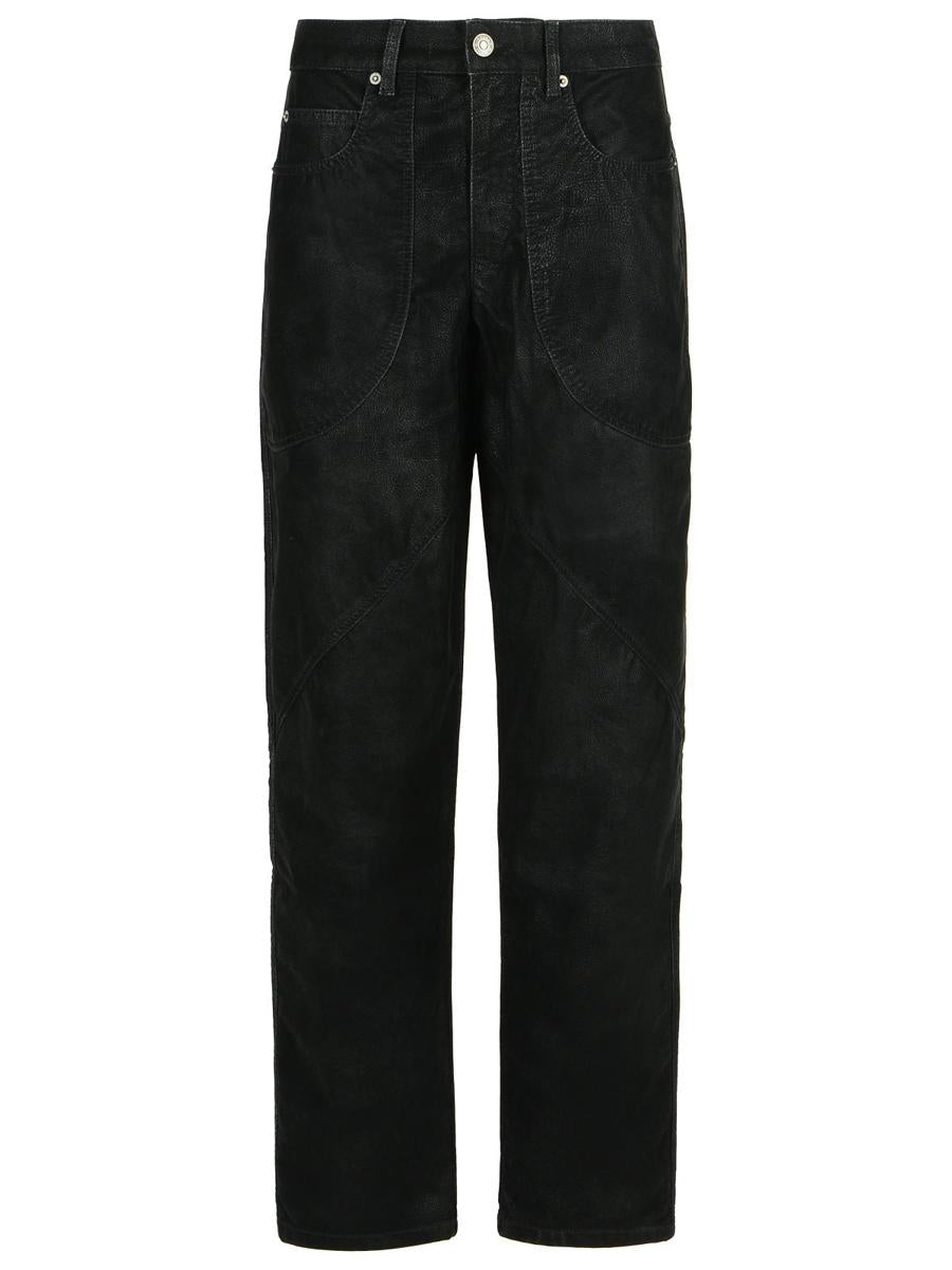 Isabel Marant Étoile 'Kelvina' Black Faux Leather Pants