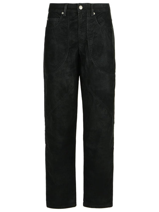 Isabel Marant Étoile 'Kelvina' Black Faux Leather Pants