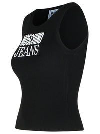 Moschino Jeans Black Viscose Blend Tank Top