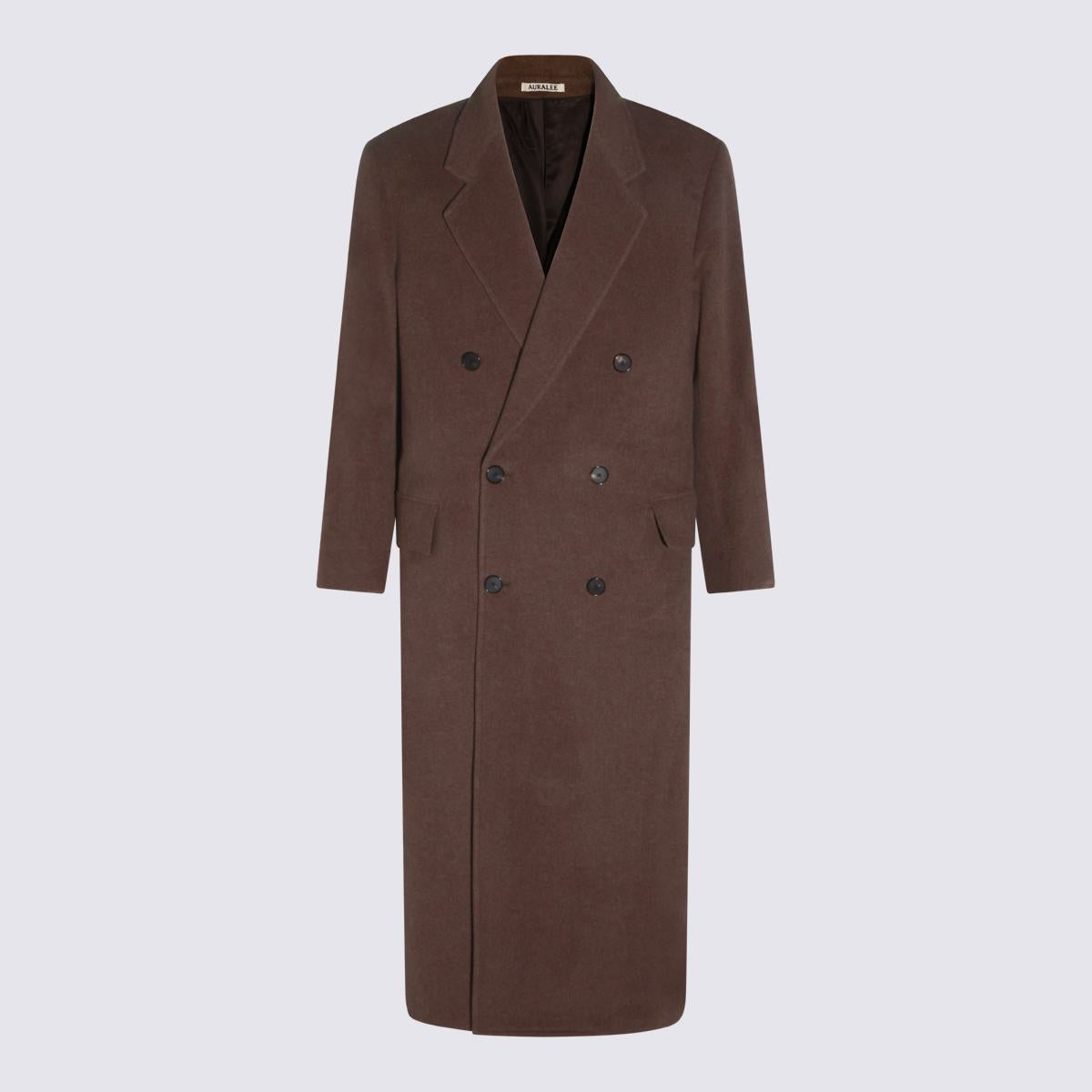 Auralee Brown Wool Coat